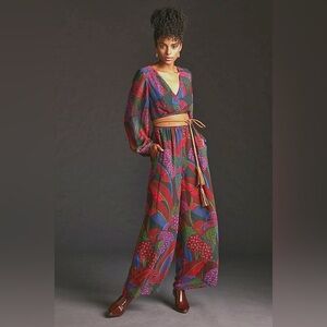 FARM Rio Anthropologie Wide-Leg Jumpsuit